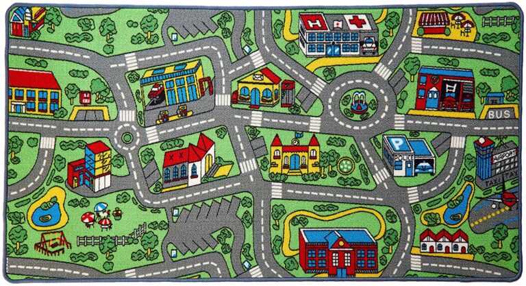 Click N’ Play City Life Kids Road Traffic Playmat Rug