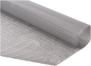 Resilia Floor Protector for Deep Pile Carpet, Clear, Easy-to-Clean Plastic Mat, 36 Inches x 12 Feet