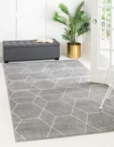 Unique Loom Trellis Frieze Collection Area Rug-Modern Morroccan Inspired