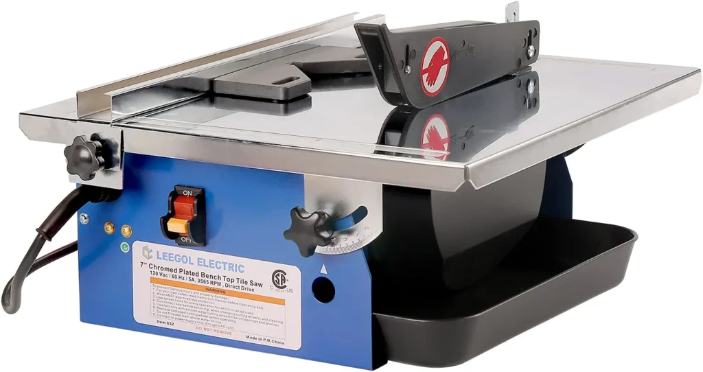 Leegol Electric 7-Inch Bench Wet Tile Saw