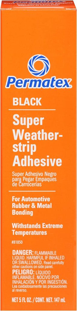 Permatex 81850 Black Super Weatherstrip Adhesive